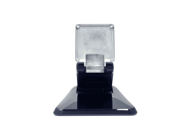 Black Steel Desktop Monitor Stand, Tilting And Rotating Bracket,  Pre-Drilled Mounting Holes, Cable Management, Rubber Padded Base, VESA  75x75 and